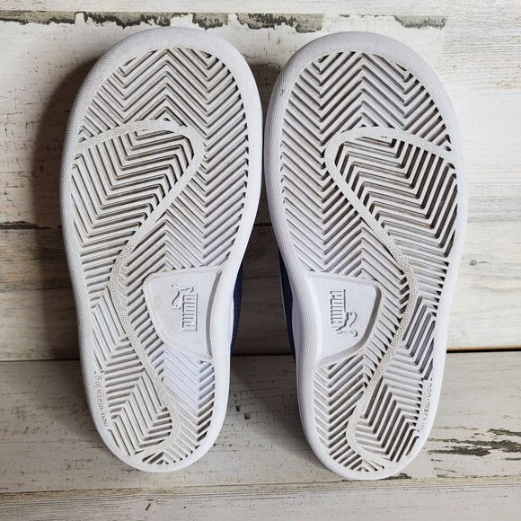 Puma Smash V2 'White Peacoat' (365174-37) White Blue Sneakers Toddler Size 10C - Picture 10 of 11
